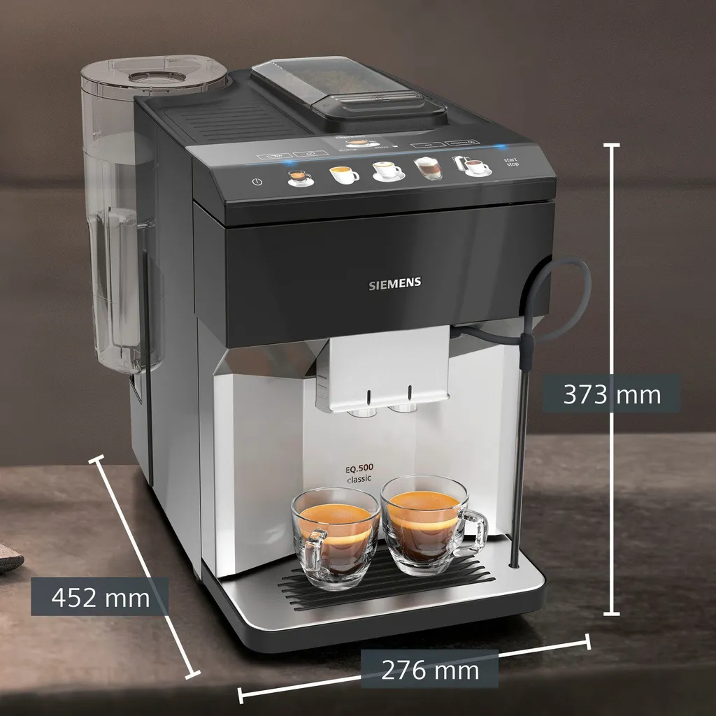 Siemens Kaffeevollautomat EQ.500 Classic, Silber TP505D01 (Kaffeemaschine) â Bild 2