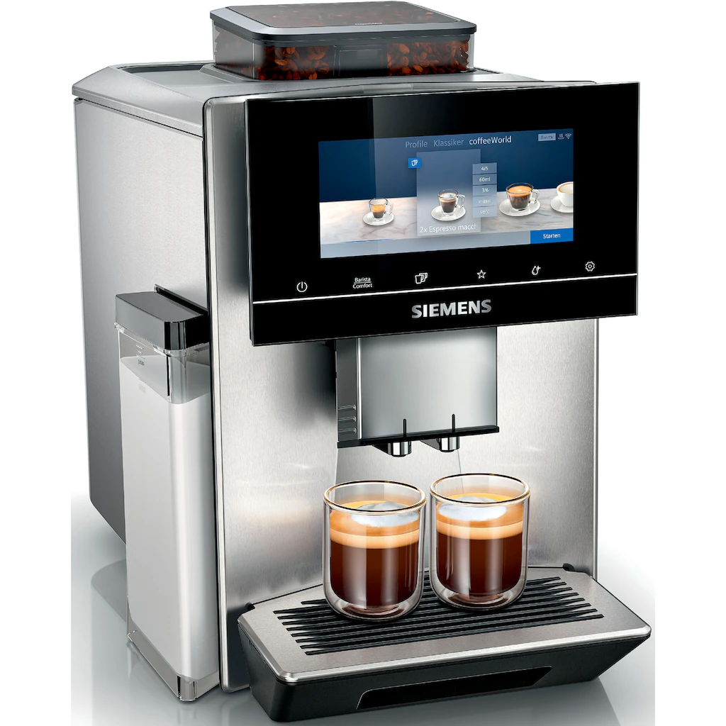 SIEMENS Kaffeevollautomat »EQ900 TQ905D03«, Bis Zu 10 Profile, Automatische Bohnenanpassung, Extra Leise