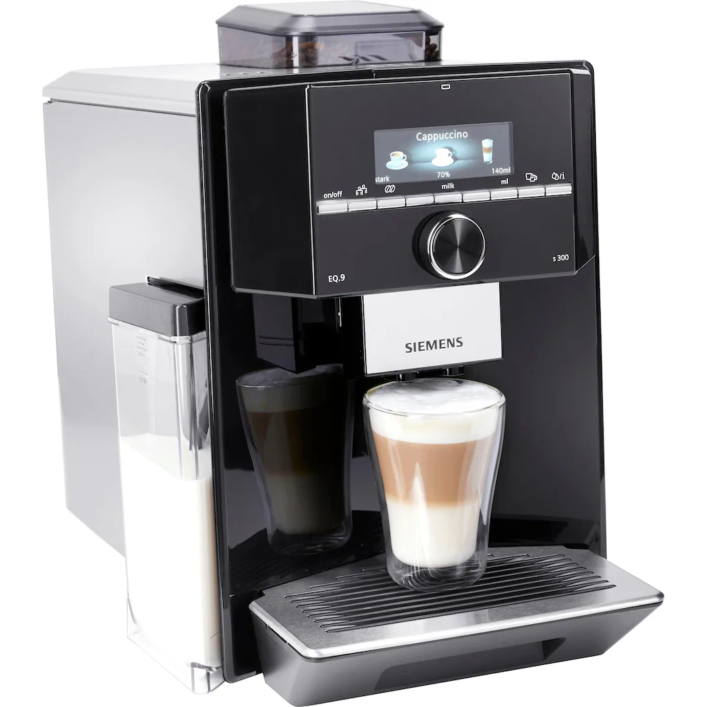 SIEMENS Kaffeevollautomat »EQ.9 S300 TI923509DE«, Extra Leise, Autom. Milchsystem-Reinigung, Bis Zu 6 Profile