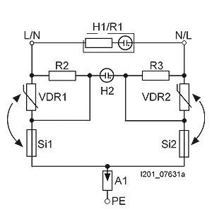 Siemens 5UB1564 Schutzkontakt-Steckdose Überspannungsschutz – Bild 2