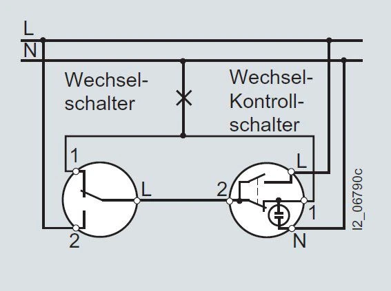 Siemens 5TA2108, Kontrollschalter Mit Glimmlampe, Aus/ Wechsel – Bild 2
