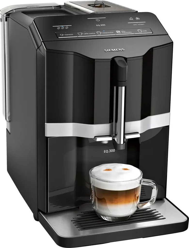 Siemens EQ.300 Kaffeevollautomat TI351509DE, Kompakte Größe, Einfache Bedienung, 1.300 Watt, Schwarz – Bild 8