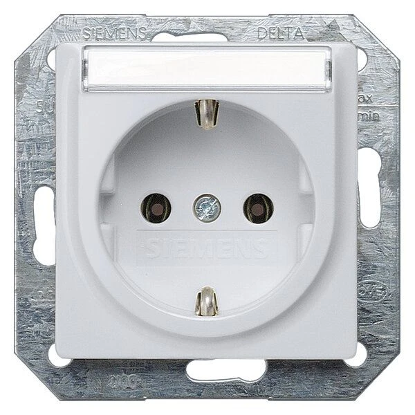 Siemens 5UB1933 Schutzkontakt-Steckdose Mit Beschriftungsfeld