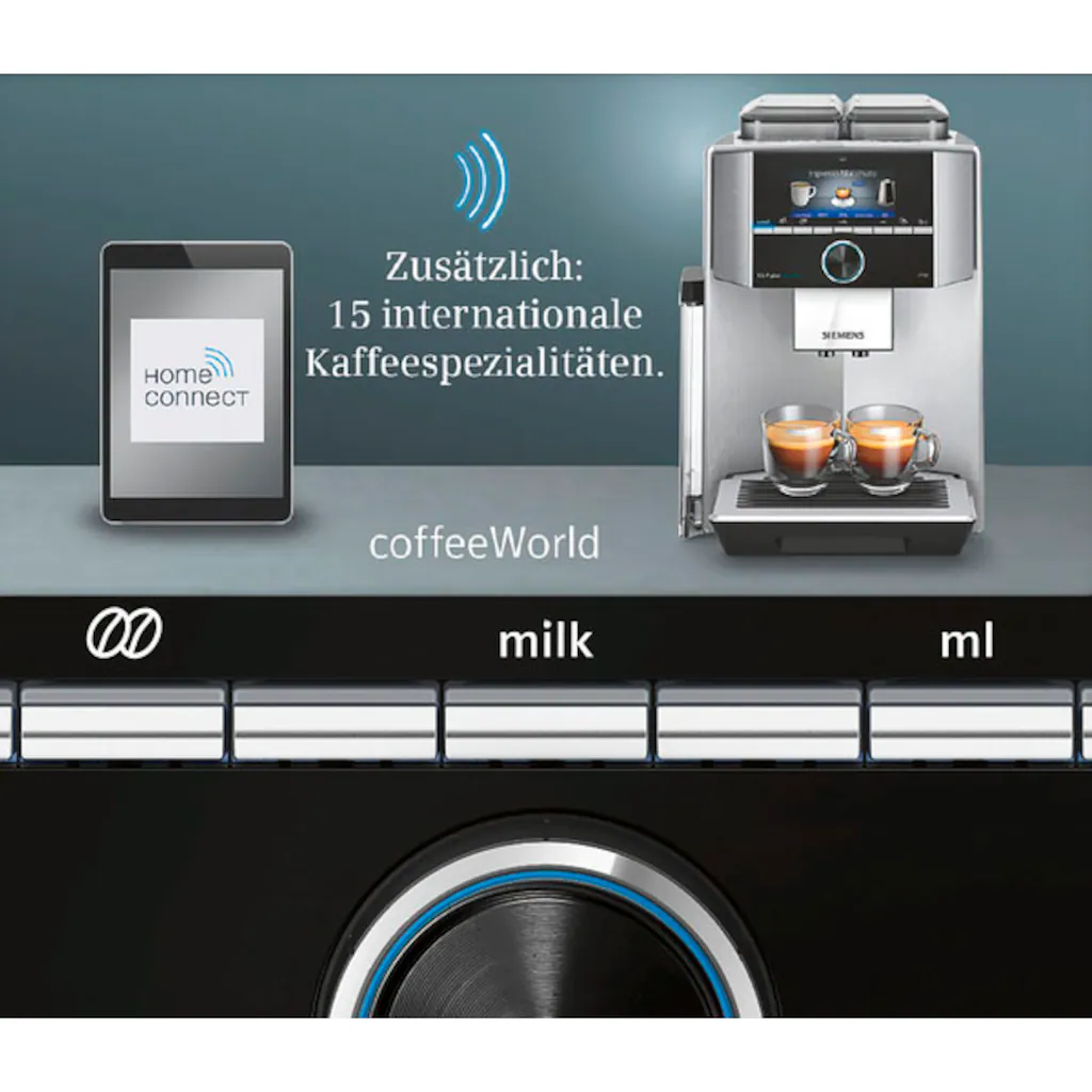SIEMENS Kaffeevollautomat »EQ.9 Plus Connect S500 TI9558X1DE«, Extra Leise, Automatische Reinigung, Bis Zu 10 Individuelle Profile – Bild 5