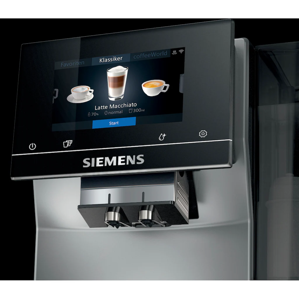 SIEMENS Kaffeevollautomat »EQ.700 Inox Silber Metallic TP705D47«, Full-Touch-Display, Bis 10 Profile Speicherbar, Milchsystem-Reinigung – Bild 6
