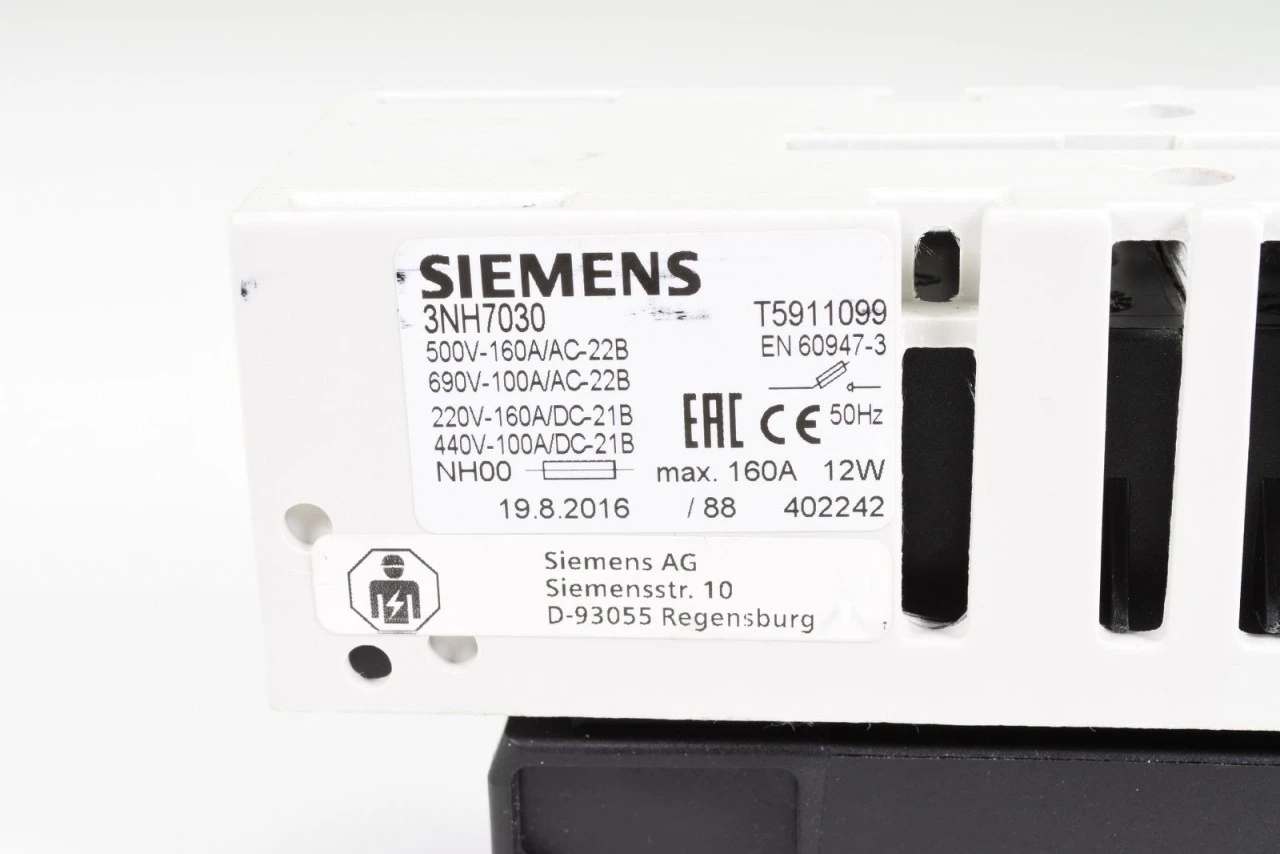 SIEMENS 3NH7030, NH-Sicherungsunterteil 1-polig Max.160A – Bild 9