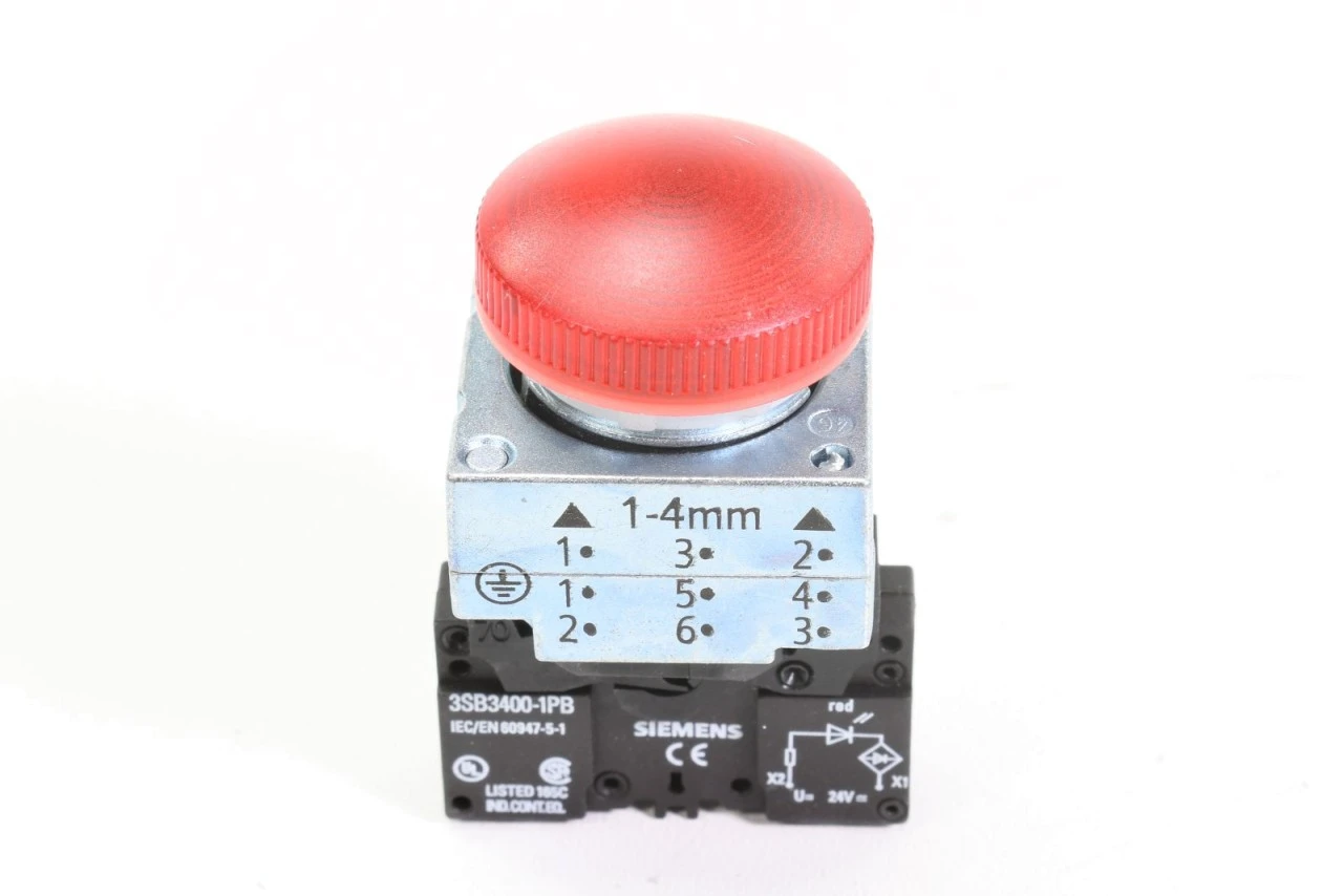 SIEMENS 3SB3 644-6BA20, Leuchtmelder Rot, E08 - NEU – Bild 4