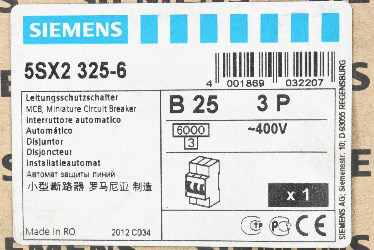 SIEMENS 5SX2325-6, Leitungsschutzschalter, B25 - NEU – Bild 6