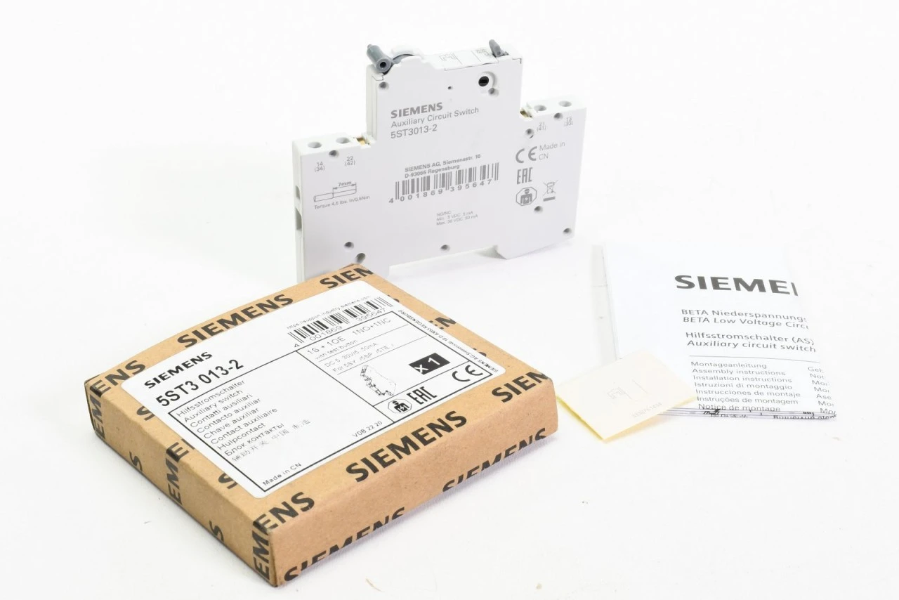SIEMENS 5ST3 013-2, Hilfsstromschalter, 1S+10E - NEU