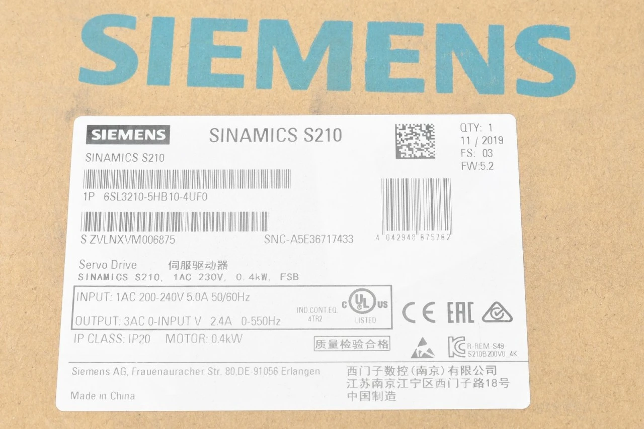 SIEMENS 6SL3210-5HB10-4UFO, Servomotorsteuerung, FS:03 - NEU â Bild 9