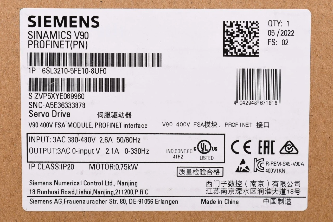 SIEMENS 6SL3210-5FE10-8UFO, Servoantriebssteuerung, FS: 02 - NEU â Bild 10