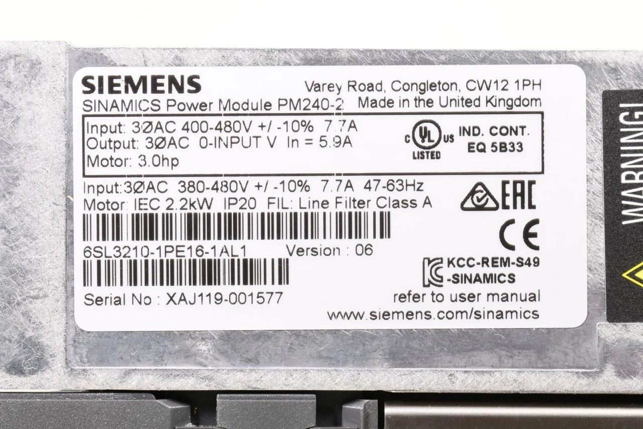 SIEMENS 6SL3210-1PE16-1AL1, Power Module, Vers. 06 – Bild 7
