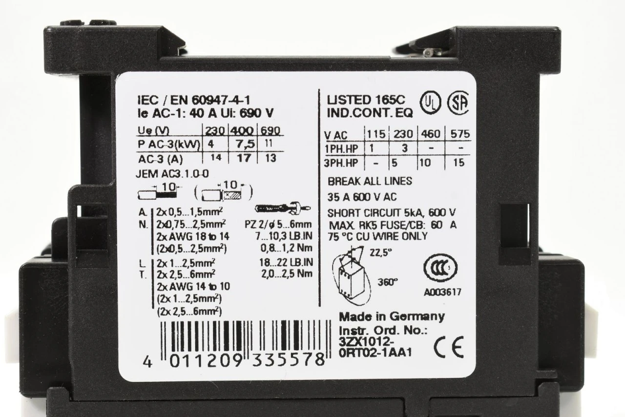 SIEMENS 3RT1025-1AL20, Leistungsschütz, E03 – Bild 7