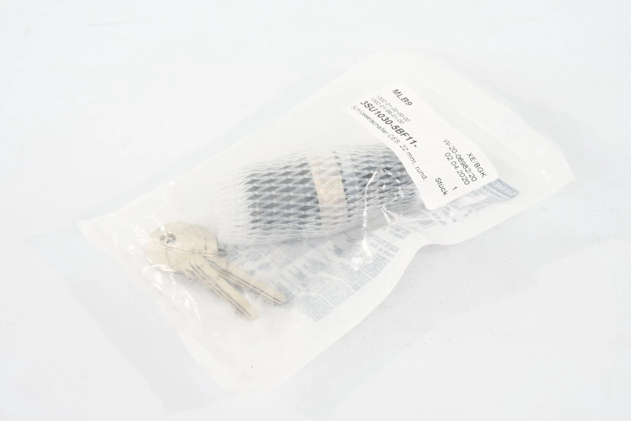 SIEMENS 3SU1030-5BF11-0AA0, Schlüsselschalter 22mm, E01 - NEU – Bild 2