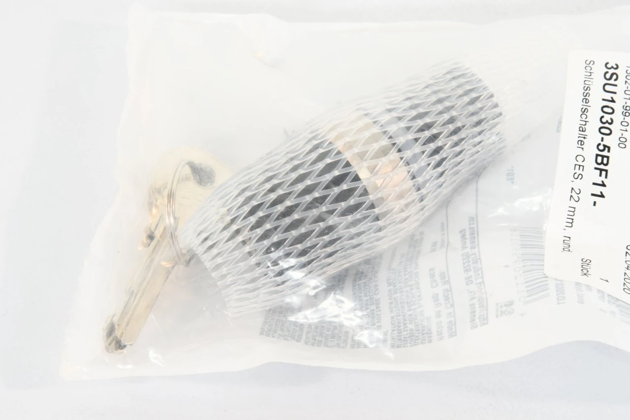SIEMENS 3SU1030-5BF11-0AA0, Schlüsselschalter 22mm, E01 - NEU – Bild 4