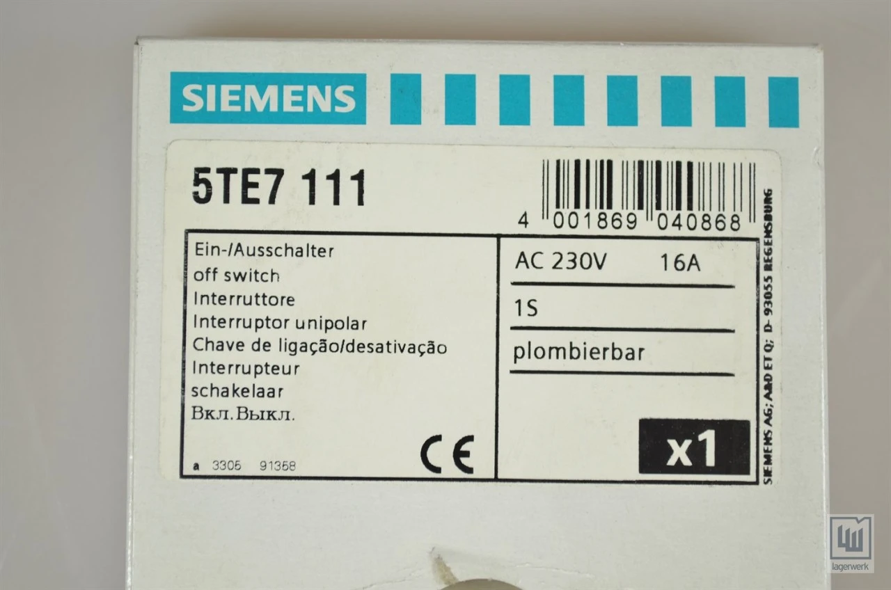 Siemens Schalter / Switch T55 5TE7111 - Neu / New – Bild 2