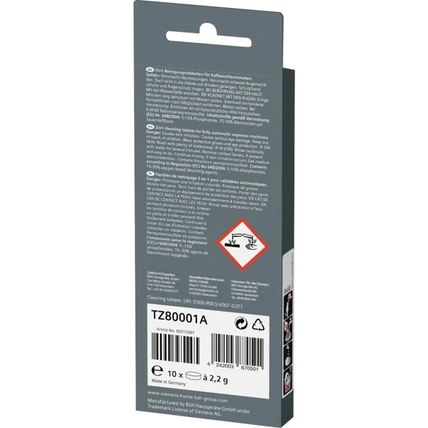 Siemens EQ Reinigungstabletten 2in1, TZ80001A – Bild 3