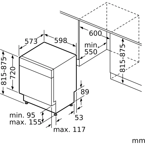 Siemens SN43ES15AE IQ300, Spülmaschine (edelstahl/schwarz, Home Connect) – Bild 6