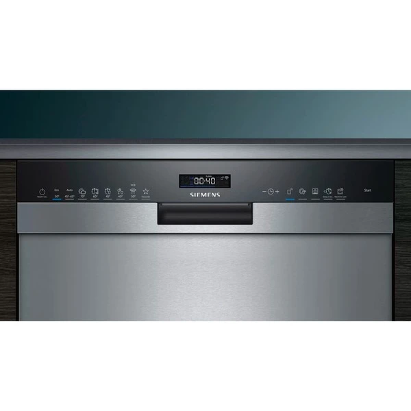 Siemens SN45ZS49CE IQ500, Spülmaschine (edelstahl/schwarz, Home Connect) – Bild 2