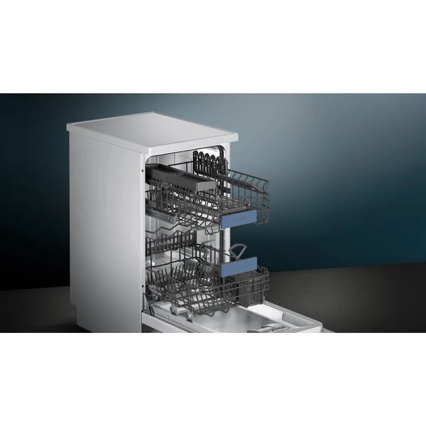 Siemens SR23EW28KE IQ300, Spülmaschine (weiß/schwarz, Home Connect) – Bild 3