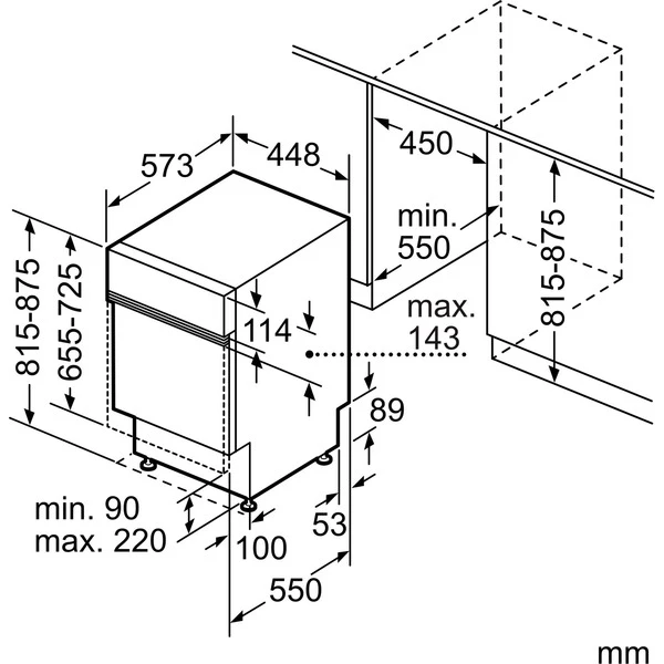 Siemens SR53HS64KE IQ300, Spülmaschine (edelstahl/schwarz, Home Connect) – Bild 5