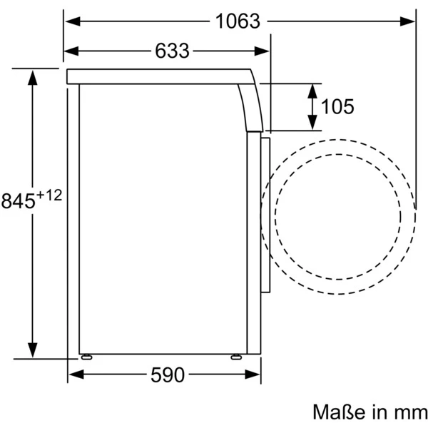 Siemens WU14UT40 IQ500, Waschmaschine (weiß/schwarz) – Bild 5