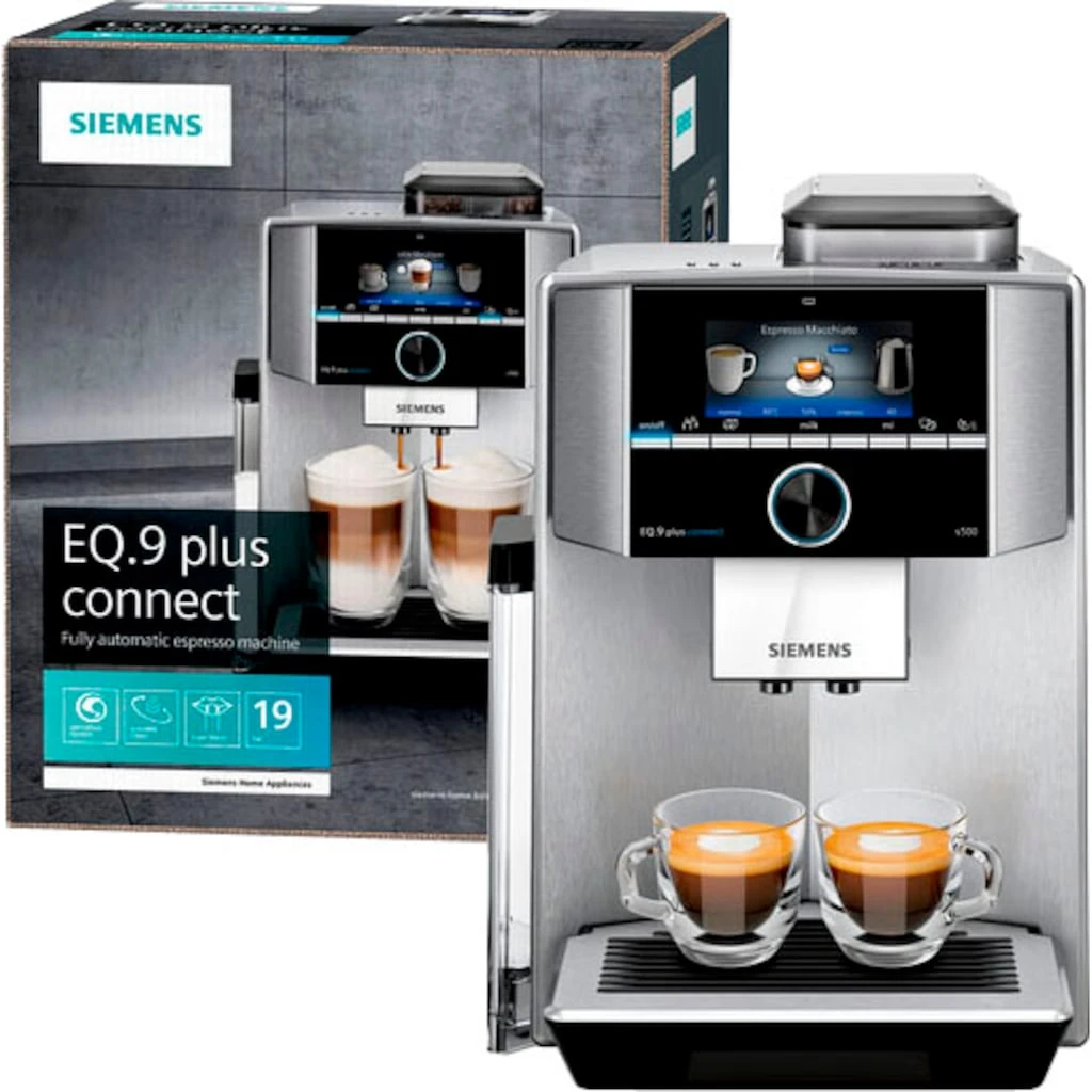 SIEMENS Kaffeevollautomat »EQ.9 Plus Connect S500 TI9558X1DE«, Extra Leise, Automatische Reinigung, Bis Zu 10 Individuelle Profile – Bild 2