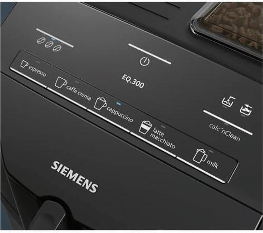 Siemens EQ.300 Kaffeevollautomat, Kompakte Größe, Einfache Bedienung, 1.300 Watt, Schwarz – Bild 2