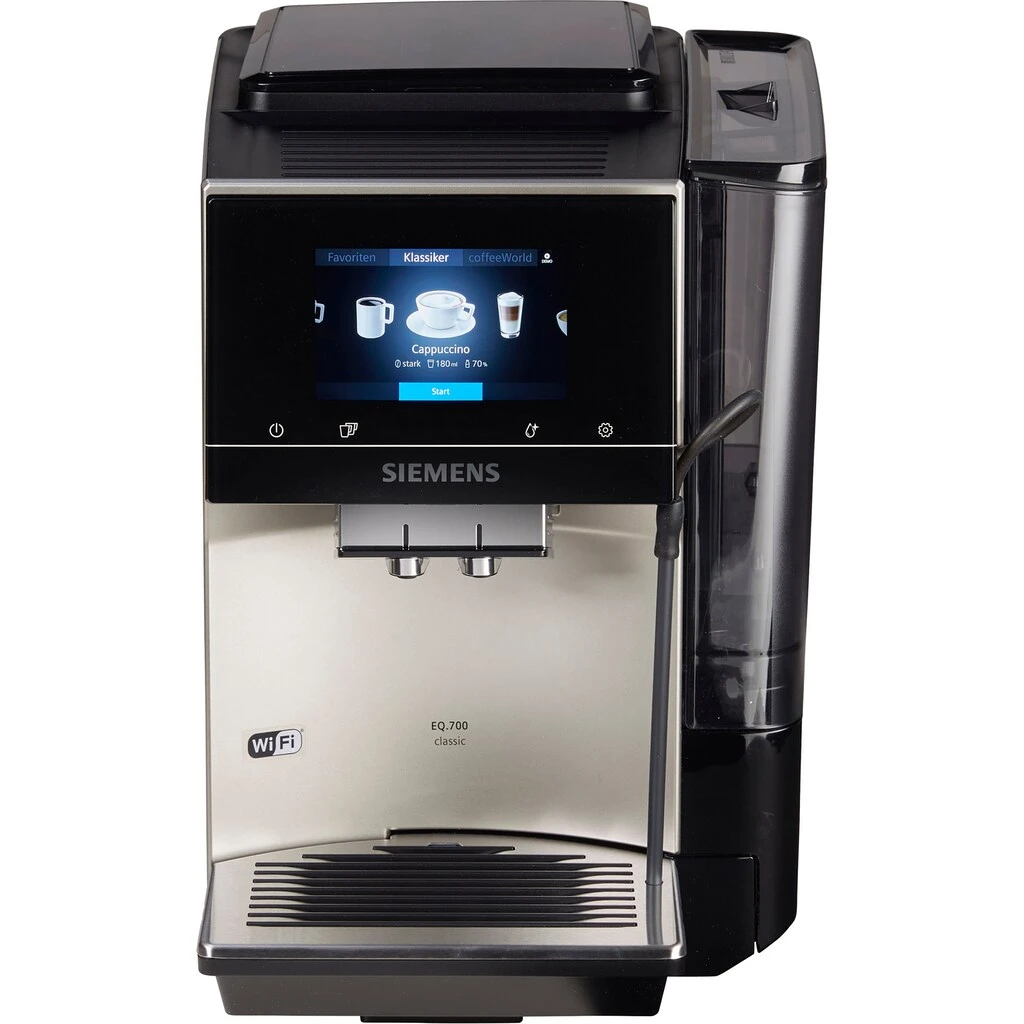 SIEMENS Kaffeevollautomat »EQ.700 Inox Silber Metallic TP705D47«, Full-Touch-Display, Bis 10 Profile Speicherbar, Milchsystem-Reinigung – Bild 4